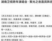 网曝湖南卫视跨年主持人阵容 还能看见何炅吗